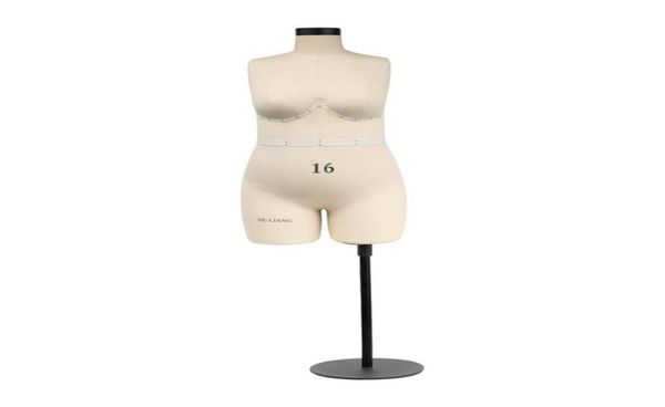 

deliang half scale dress form plus size 16 woman mannequin dressmaker dummy fat tailor female model miniature not size277m4225300, Khaki