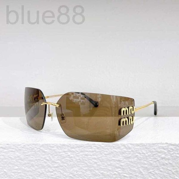 

sunglasses designer summer new premium lightweight frameless 54y curved lenses letter 13yu, White;black