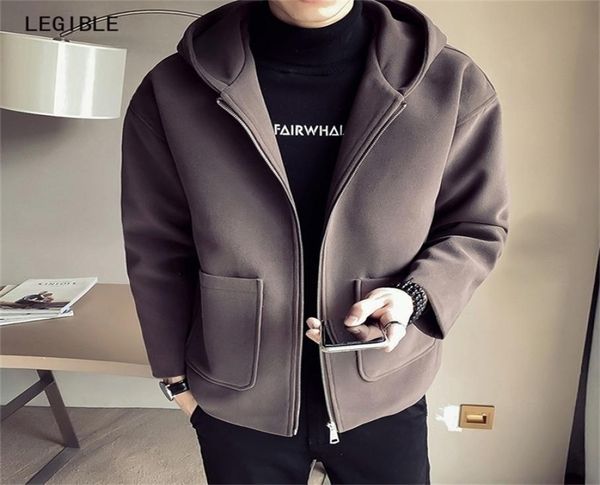 

legible winter wool jacket men highquality wool coat men casual loose collar wool coat for men trench coat 2011277919849, Black