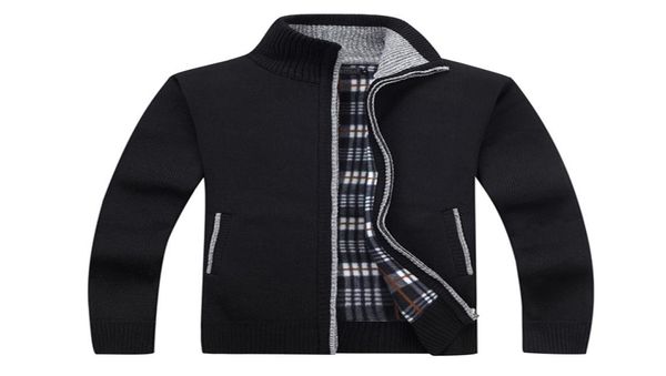 

new 4xl 5xl mens fleece sweate autumn winter warm cashmere dress slim fat wool zipper casual sweater men knitted coat a383 sh1908177987317, White;black