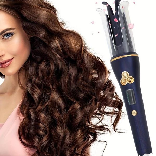 

32mm automatic curling rod portable rechargeable automatic body wave hair curler lazy hair curling wand, Black