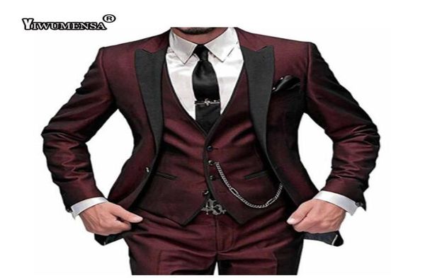 

y528 business party men suits 3 piece jacket pants vest shawl lapel custom made costume mariage homme men suits for wedding 20186630448, White;black