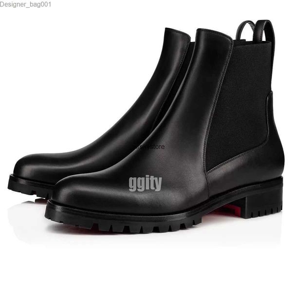 

ankle boot red-bottoms heels boots pumps ankles boots women short booties dress luxury reds soles heel womens turela suede 002, Black