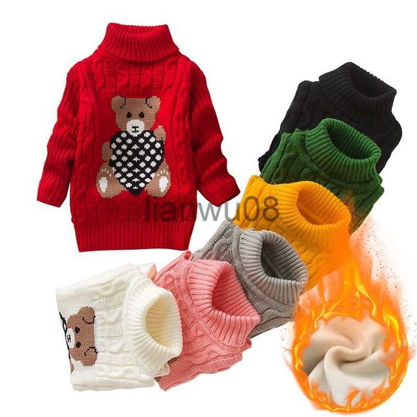 

pullover 2021 baby girl boy sweaters autumn winter children cartoon jumper knitted pullover turtleneck warm outerwear kid casual clothing x0, Blue