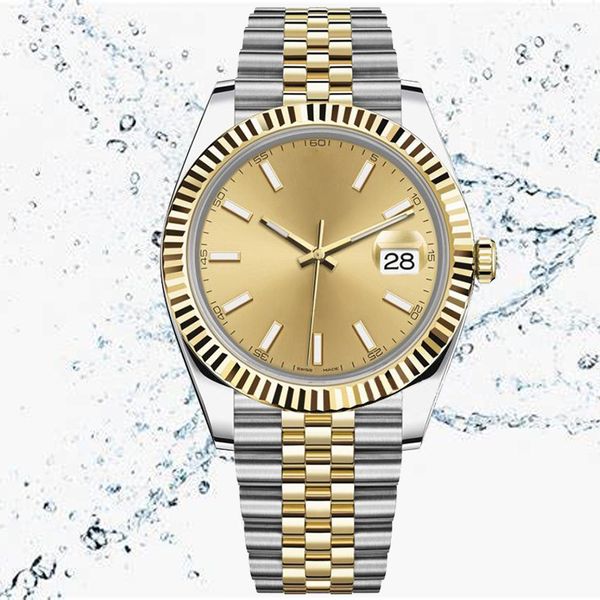 

mens mechanical watches 36mm 41mm automatic full stainless steel luminous waterproof 28mm 31mm quartz women watch couples style classic wris, Slivery;brown