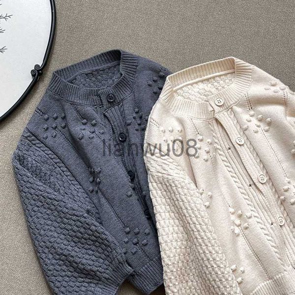 

pullover deer jonmi 2023 new autumn korean style baby girls knitted cardigan coats embroidery solid color toddlers kids casual sweaters x081, Blue