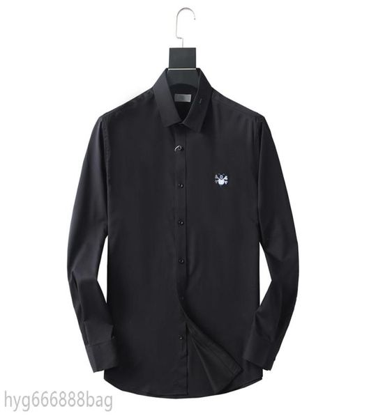 

2022ss fashion designer men039s shirts luxury mens business casual shirt men dress shirts long sleeved slim fit shirts men medu9868591, White;black
