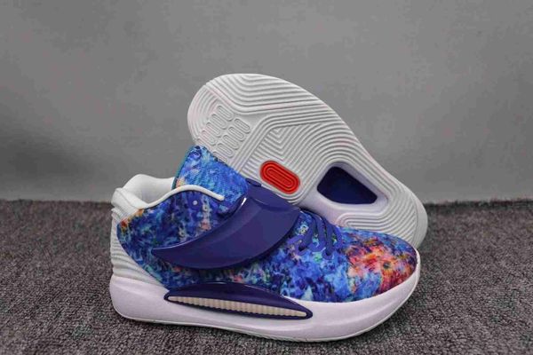

t men kd 14 xvi 14s basketball shoes multi-color blue breast cancer noctilucent mens kevin kd14 trainers zoom elite sport sneakers us