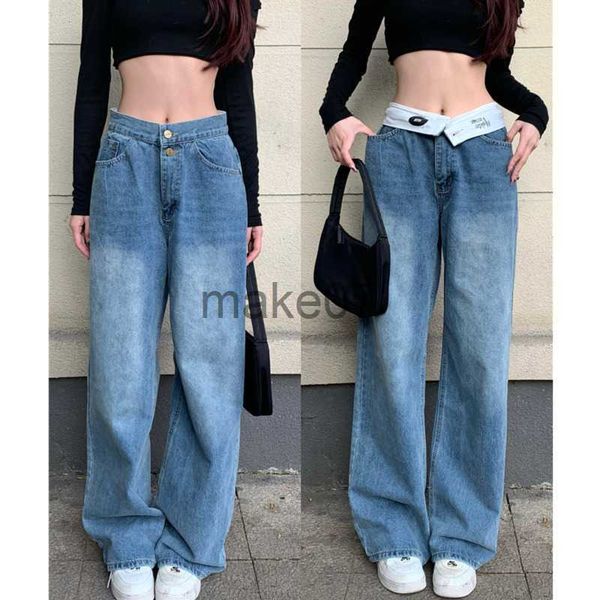 

women's jeans women's jeans woman high waist female clothing y2k denim streetwear straight leg jeans korean fashion vintage clothe, Blue