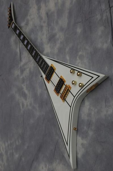 

quality guitar randy rhoads vsolid body white colors01237658889