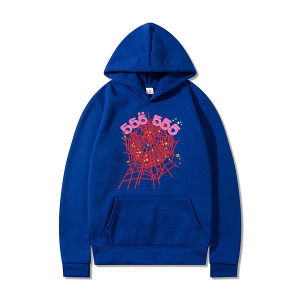

young thug sp5der 555555 pink hoodie men's and women's sweater, Black