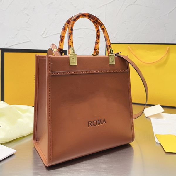 

sun shopper bag tote leather designer bag gold shoulder classic strap handbag no33