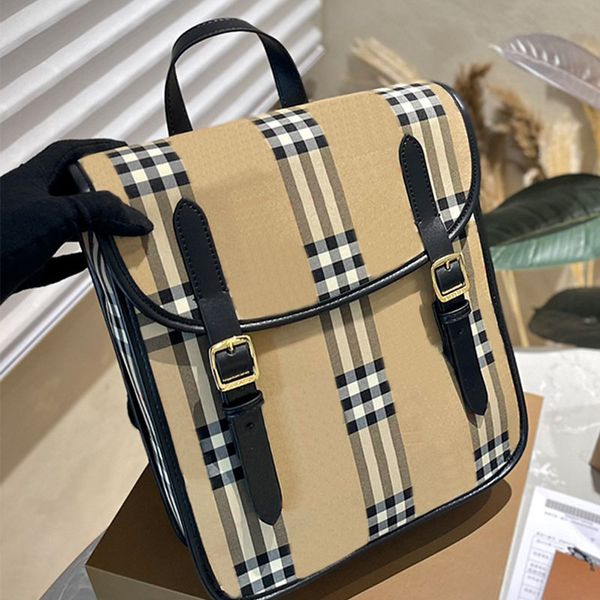 

check backpack shoulder bag women handbags purse fashion letters 5a quality back pack waterproof nylon golden hardware