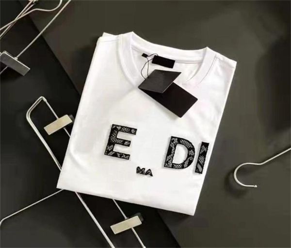 

2023 luxury mens designer t shirt black white embroidered letter printing cotton short sleeves selling highend brand clothing asi6228058, White;black