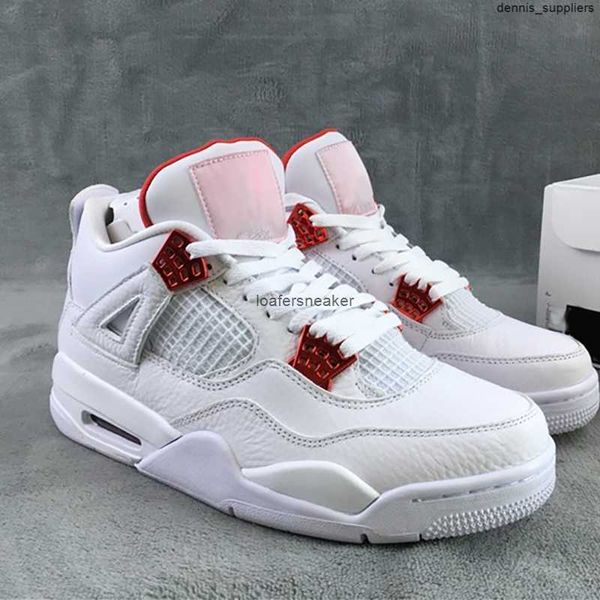

metallic red jumpman 4 4s fashion shoe mens basketball shoes