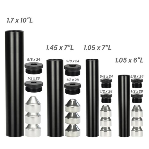 

fuel filter 1.7x10'' 1.45x7'' 1.05x7'' 1.05x6'' solvent trap with 1/2x28 and 5/8x24 end cap aluminum