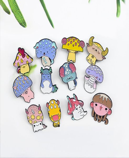 

chinese zodiac brooches mushroom rat tiger rabbit dragon snake sheep monkey dog pig enamel pin plant animal broche badge jewelry2329434, Blue
