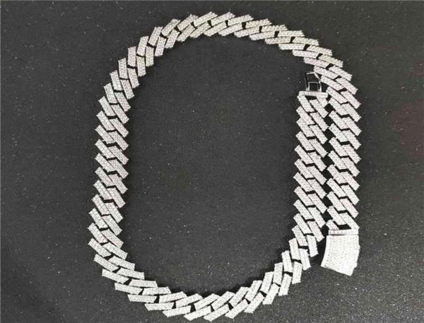 

mens gold plated fashion rapper necklac iced out diamond cubic zirconia cuban chain necklace266i7585348, Silver