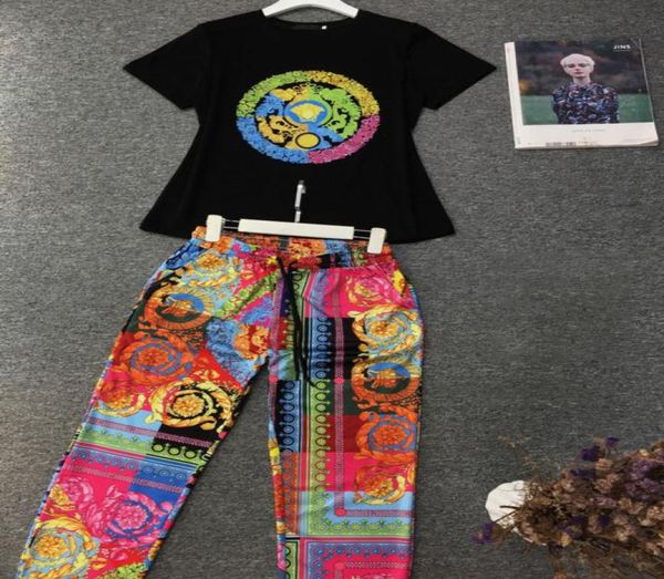 

womens tracksuits two piece summer clothes for women set women fashion sports suit female loose thin pants and tshirts casual3502850, Gray