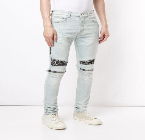

aluxury solid classic style fashion mens jeans arrival biker washed jeans distressed washed jeans zebra stripes us uk 1394493, Blue