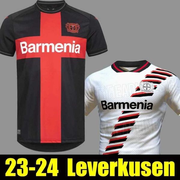 

23 24 bayer 04 leverkusen soccer jerseys 2023 2024 home away demirbay wirtz bakker bailey home ch aranguiz paulo schick football shirt kits, Black;yellow
