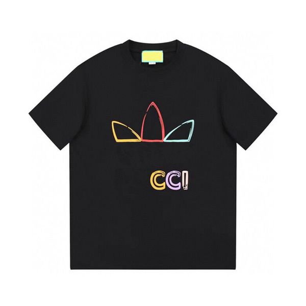 

2023s street hip hop round neck t shirt men's t-shirt 100% cotton letter printing women's men's short sleeve clothes 2v3y110, Black;brown