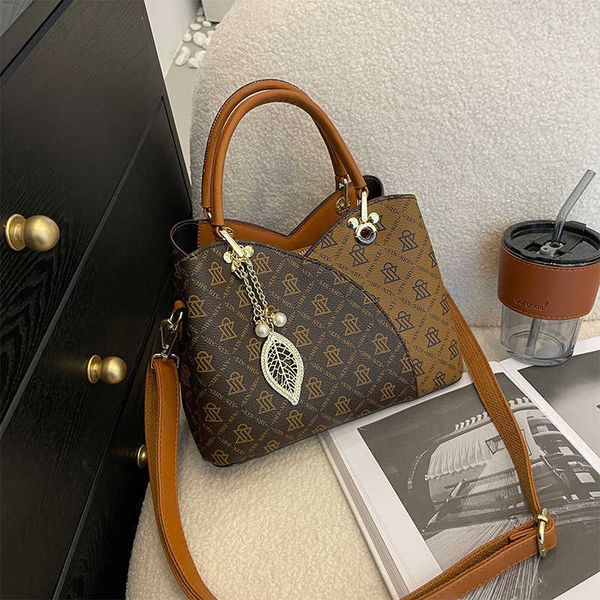 

fashion splicing premium texture tote women's bag shoulder crossbody bag 0818