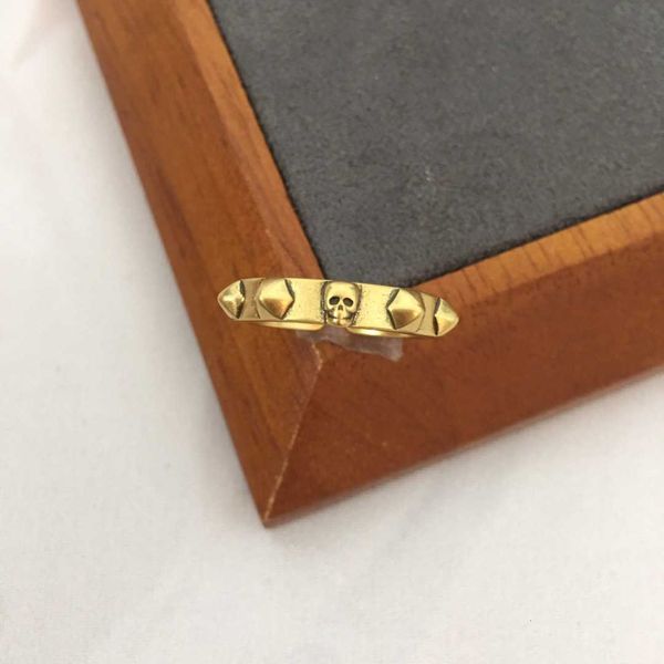 

fashion designer alexander queen skull head ring for women with a high level sense of personality and temperament liu ding open ring for men, Silver
