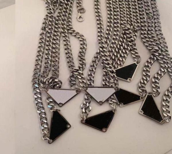 

fashion trianglenecklace luxury pendant necklaces love bracelet for man women designer jewelry bracelets with channel box gift who5113305, Silver