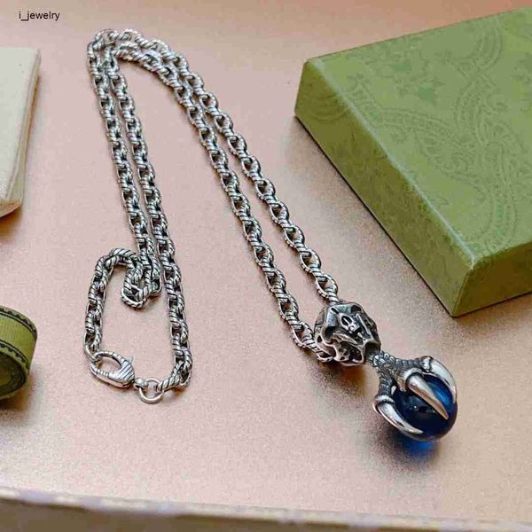 

designer women necklace fashion striped chain jewelry ghost claw gem grab design pendant necklaces #including box new arrival, Silver