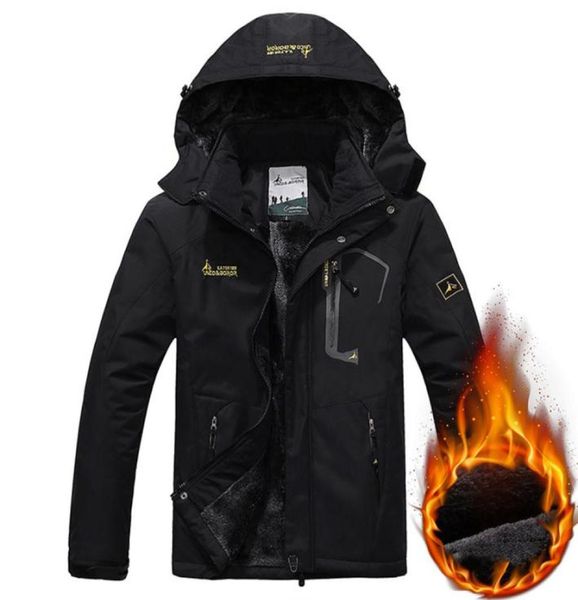 

luxury winter jacket men 5xl 6xl thick warm parka coat waterproof mountain jacket pockets hooded fleece windbreaker jacket men t194008830, Blue;black