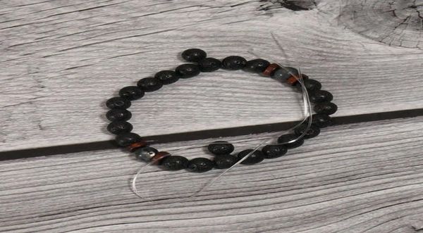

mens stretch beaded braceletwhole chakra jewlery0123455843917, Black