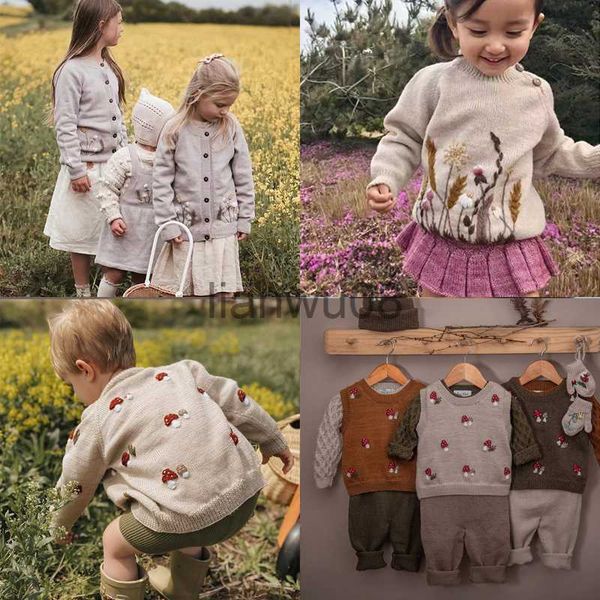 

pullover kids sweaters 2022 new winter shirley brand girks cute knit cardigan baby toddler cotton outwear outwear costume for child x0818, Blue