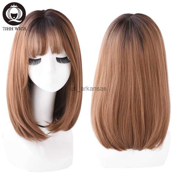 

synthetic wigs 7jhh wigs lolita wigs for women long straight omber pink brown hair with bangs party cosplay noble wigs for girl wholesale hk, Black