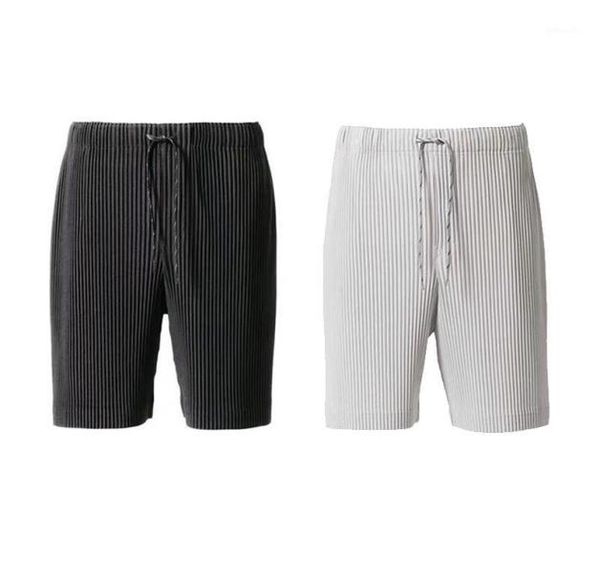 

men039s shorts pleated homme plisse men women joggers drawstring breechcloth streetwear mens casual trousers pants2757543, White;black