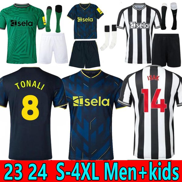 

s-4xl 23 24 tonali soccer jerseys almiron new castle trippier bruno g. 2023 2024 joelinton football t shirts isak nufc uniteds maximin wilso, Black;yellow