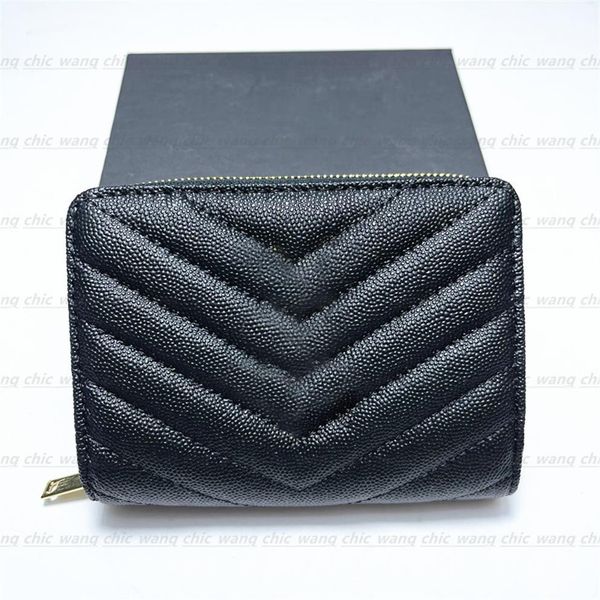 

genuine leather purses luxury designer card holders wallets men original single coin holder with box women key wallet276s, Red;black