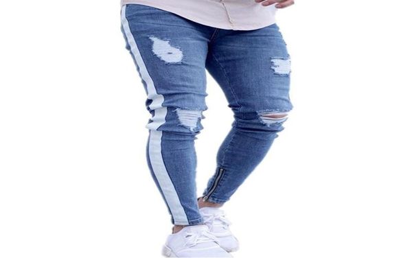 

new summer spring thin jeans men male homme ripped jean trousers biker jeans pencil pants4717023, Black