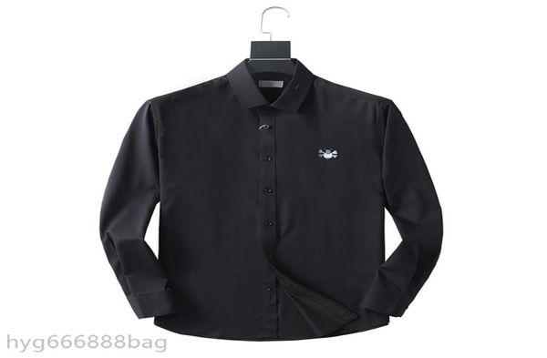 

2022ss fashion designer men039s shirts luxury mens business casual shirt men dress shirts long sleeved slim fit shirts men medu5194943, White;black