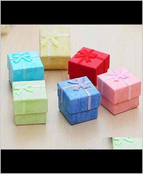 

boxes packaging drop delivery 2021 jewelry gift for ring earring pendant box display 1dot6 4cm 1dot63cm1dot2 mix 6 colors achnq6952640, Black;white