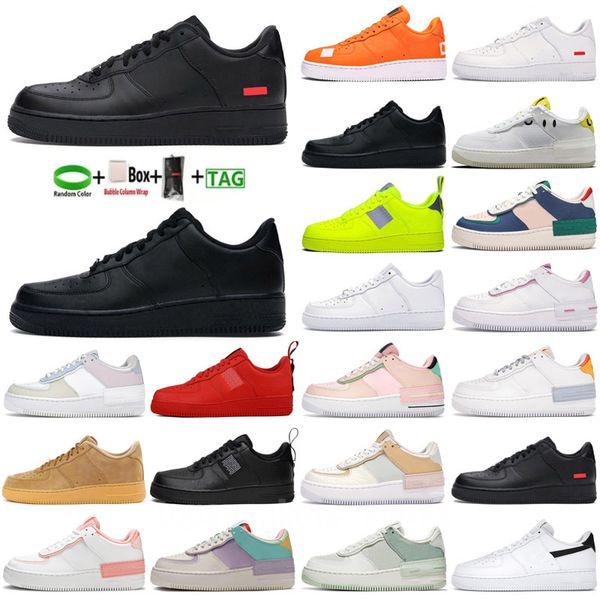 

shadow aaf1 low mens casual running shoes mca university blue designers sneakers one shoes size 36-45, Black