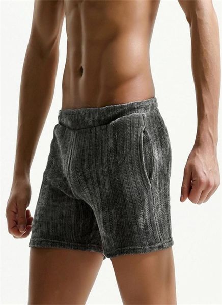 

new men039s corduroy shorts casual vintage breathable home and outdoor stripe with soft elastic waist wide 2103063927312, White;black