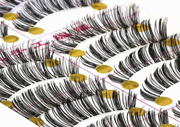 

whole 10 pairs women lady long cross false eyelashes makeup natural thick fake eye lashes makeup tools9135262