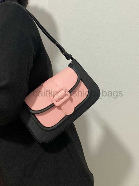 

designer bag crowd design strawberry mousse cambridge for women contrast color versatile crossbody underarm designer bag caitlin_fashion_bag
