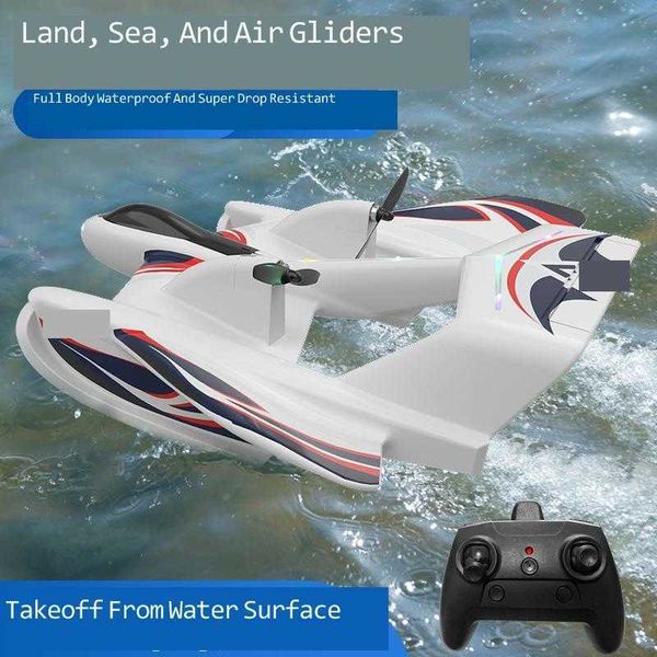 

YF350 Waterproof Sea Land And Air Remote Control Fixed Wing Glider Model Water Takeoff Fighter Toy, Multy color