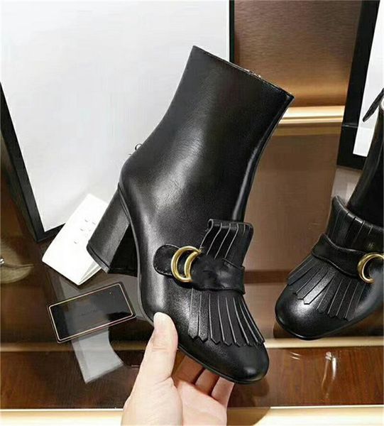 

luxury design ggsity boots elegant asnd perfect cool girl in autumn winter alphabet anti -wrinkle fashion leisure boots rrc, Black