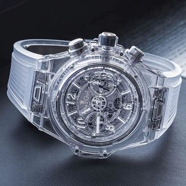

quartz chronograph white plastic luminous watch, Slivery;brown