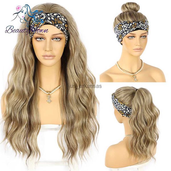 

synthetic wigs sliver grey highlight synthetic headband wig blonde long curly wigs daily cosplay high temperature glueless wigs beautytown h, Black