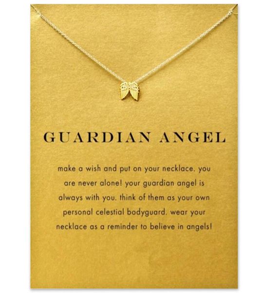 

choker necklaces with card gold silver pendant necklace for fashion women jewelry guardian angel3239993