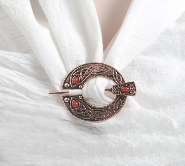 

viking age norse silver bronze copper brooches for dress suite pin coat cloak brooch retro vintage wiccan jewelry for men women2617891, Gray